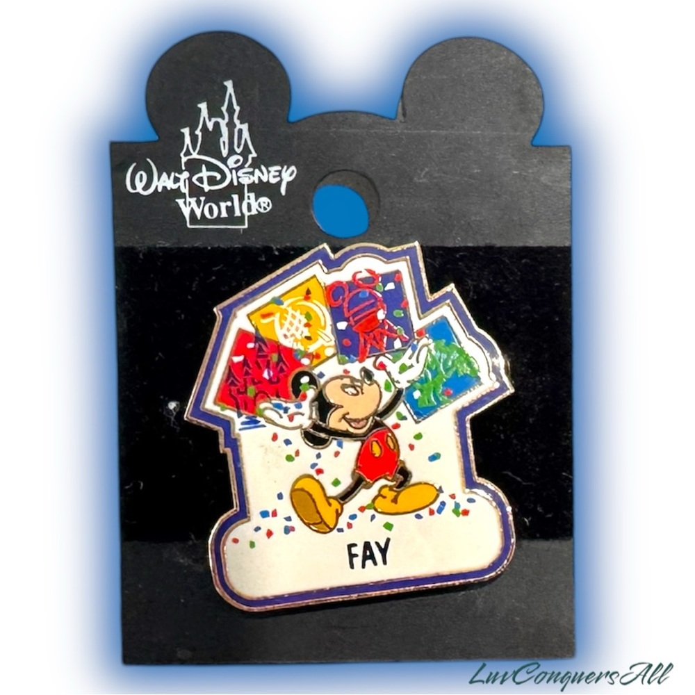 Disney Designs Mickey Mouse Name "Fay" Enamel Pin